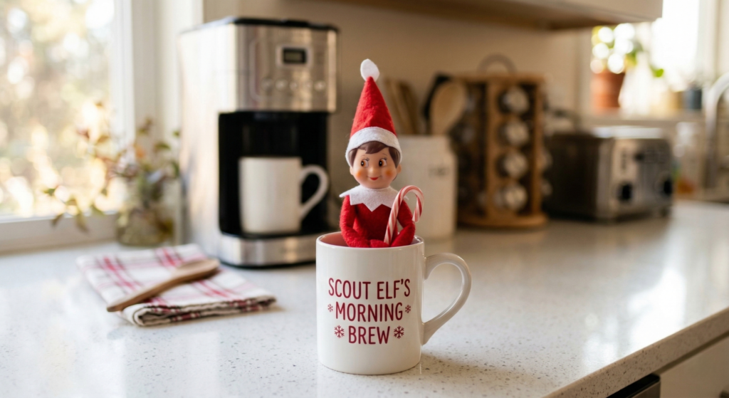 easy elf on the shelf ideas mug setup