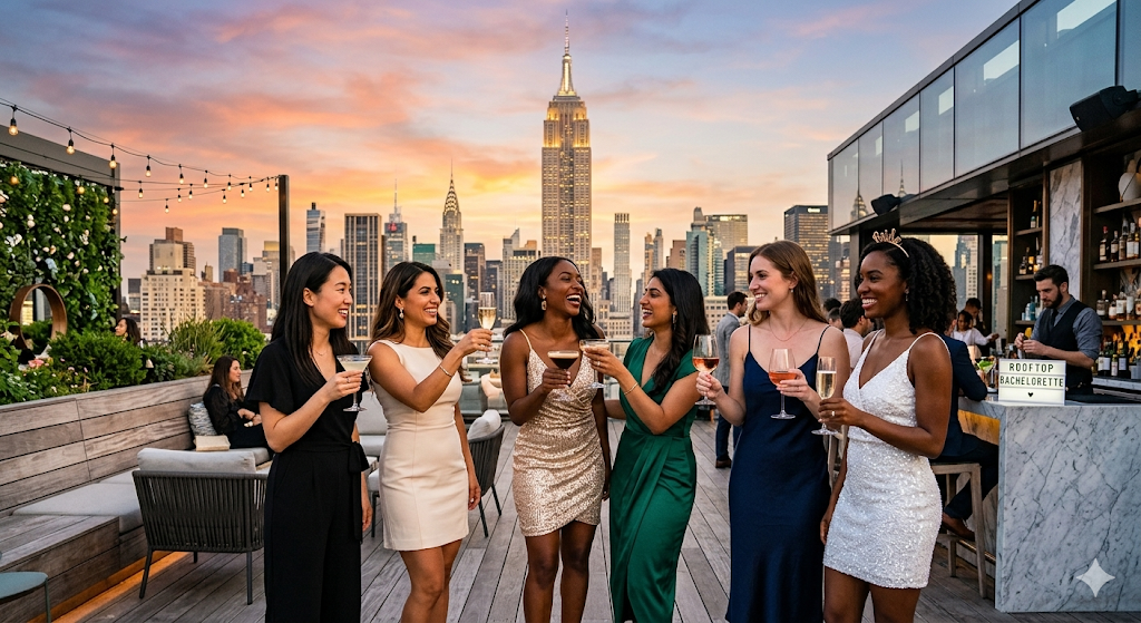 bachelorette party ideas nyc rooftop celebration